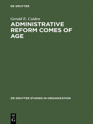 cover image of Administrative Reform Comes of Age